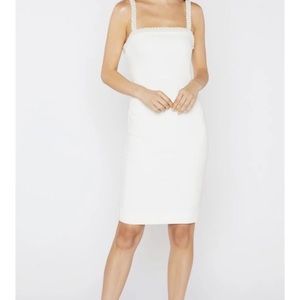Likely Blaine White Pearl Detailed Sheath Dress